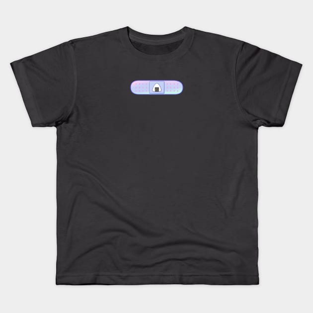 Riceball Bandaid Kids T-Shirt by Avery Ota